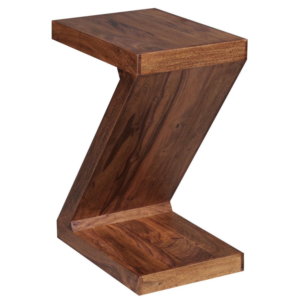 BEISTELLTISCH Massivholz Z Cube Landhausstil Design MUMBAI, Dunkelbraun 30x44x59 cm - Dunkelbraun/Braun, Holz (44/30/59cm) - KADIMA DESIGN