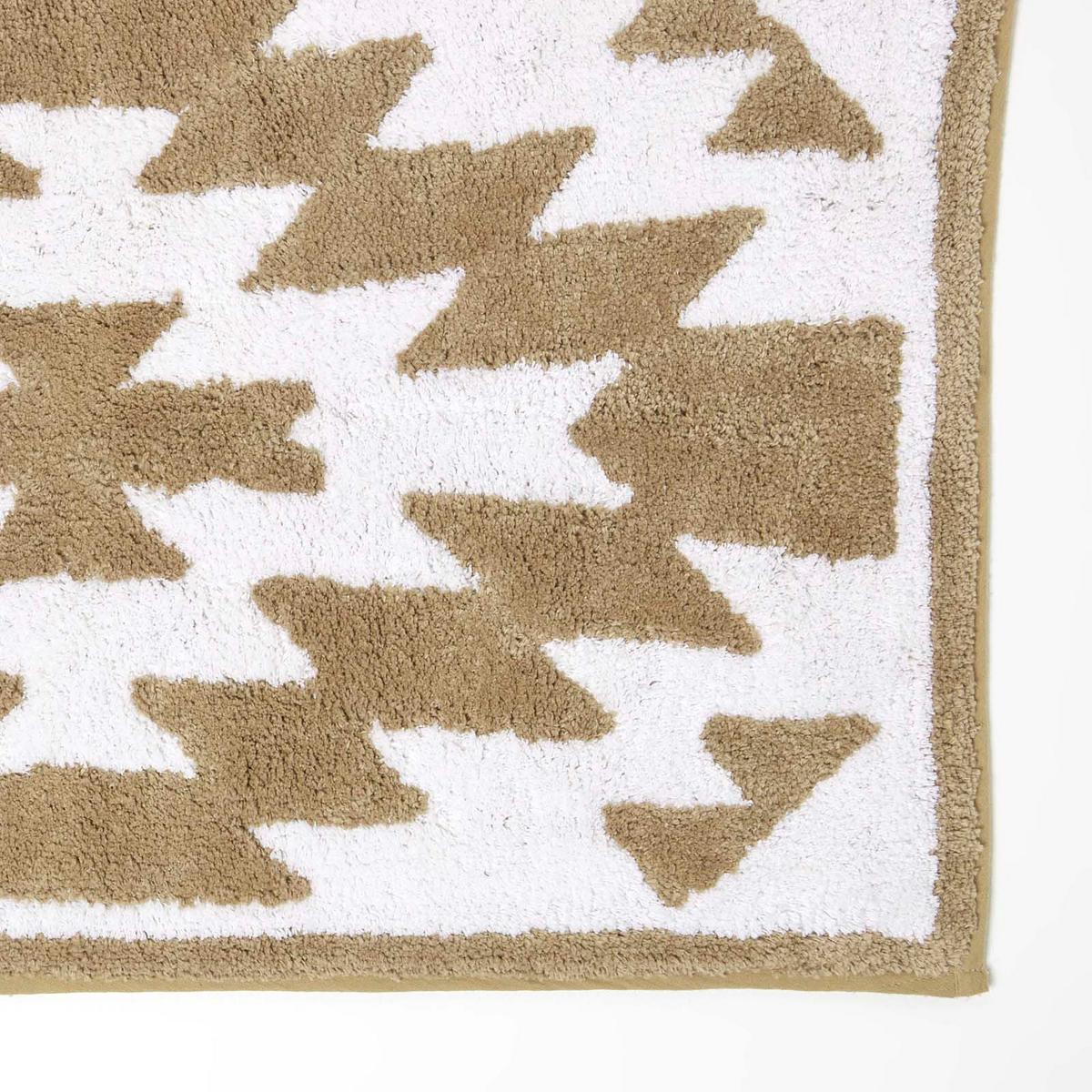 BADEMATTE 50/80 cm Ethno-Muster, Baumwolle - Beige, Textil (50/80cm) - Homescapes