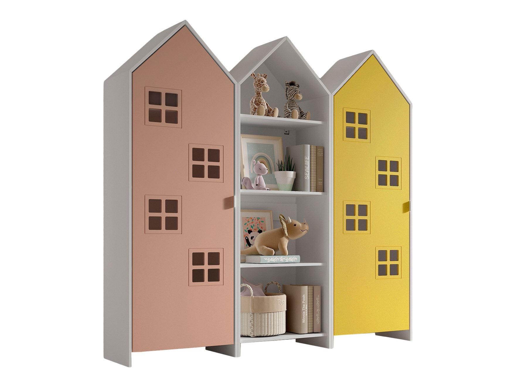 REGALSCHRANK Set Kania 173x37x171 MDF Weiß /Bunt - Blau/Pink, Holzwerkstoff (173/171/37cm) - 58aufmkessel