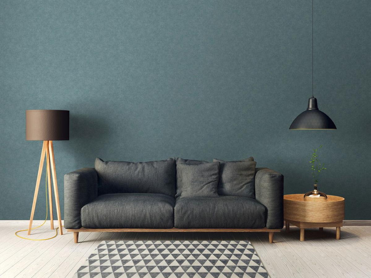 VLIESTAPETE Blau 53/1005 cm - Blau, Textil (53/1cm) - KUNSTLOFT