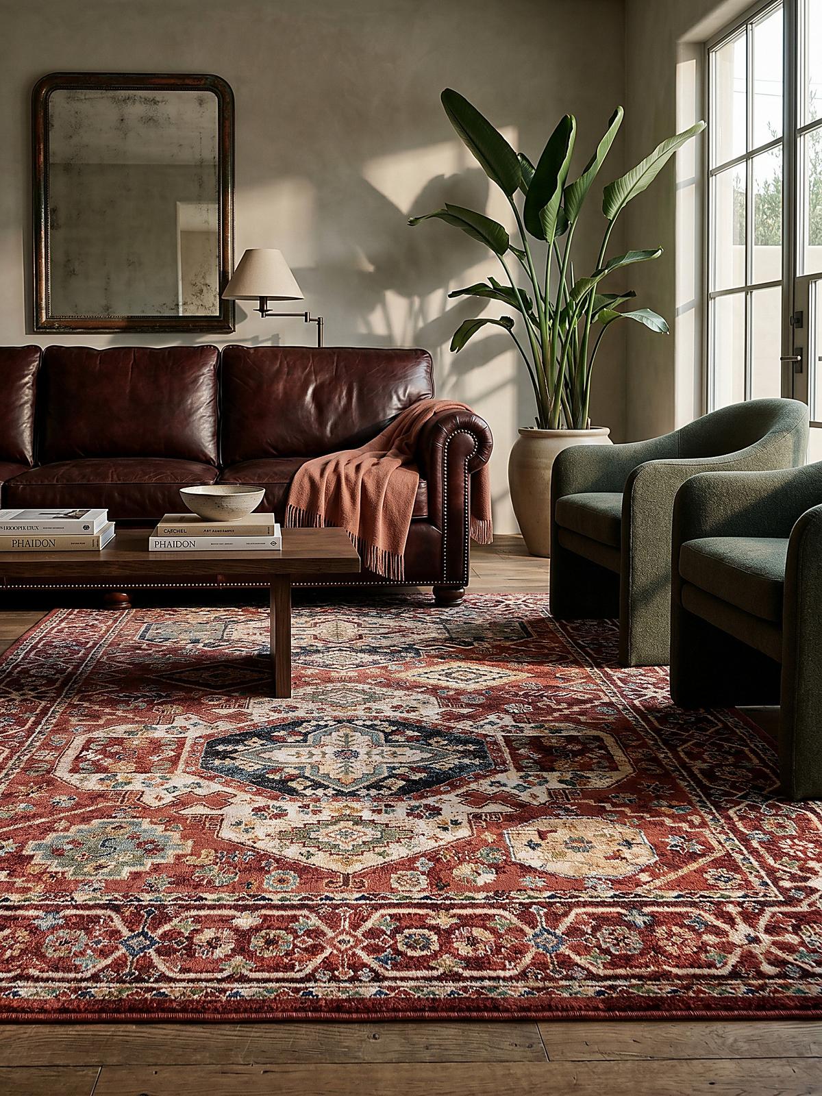 KURZFLORTEPPICH GLAZERT, geometrisch, Rot, 120 x 170 cm - Rot, Textil (170/120cm) - KADIMA DESIGN