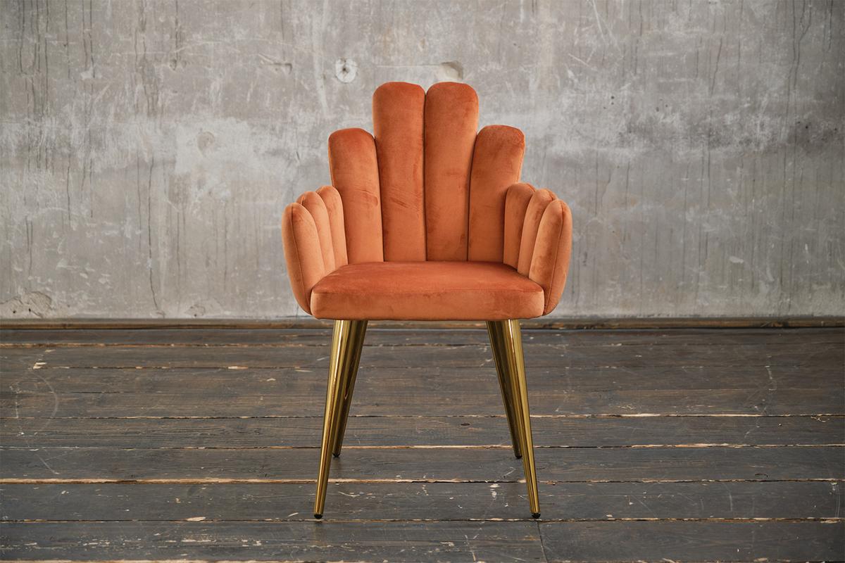 ESSZIMMERSTUHL FREJA Kupfer Velvet (1er-Set) - Kupferfarben, Textil (59/86/55cm) - KAWOLA