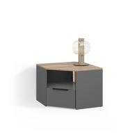 LOWBOARD Piave Anthrazit/Sonoma 68 x 50 cm - Anthrazit/Sonoma Eiche, Holzwerkstoff (68/50/68cm) - Livinity®