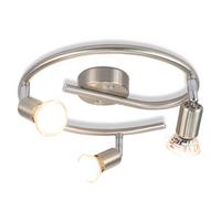 DECKENSTRAHLER Lyng 3-flammig 42/15/42cm - Silberfarben, Metall (42/15/42cm) - Nettlife