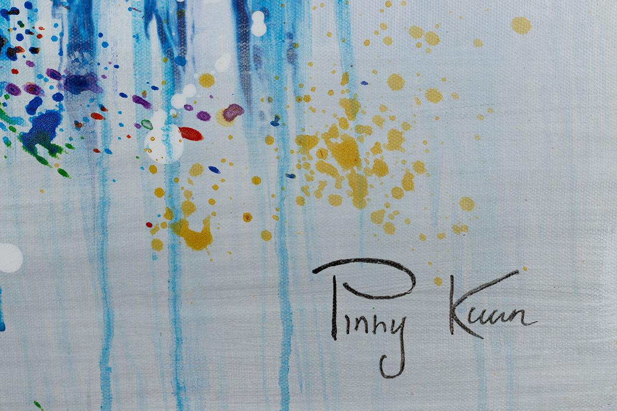 ACRYLBILD HANDGEMALT 120/60 cm - Multicolor/Weiß, Holz/Textil (120/60cm) - KUNSTLOFT