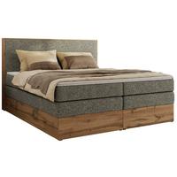BOXBETT WOOD CLASSIC KING 200/200 - Grau Strukture - H3 - Grau, Textil (200/200cm) - MKS