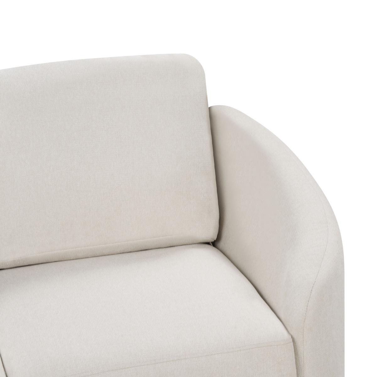 3-SITZER-SOFA hellbeige/gold Trosa - Beige/Goldfarben, Textil (203/88/86cm) - Beliani