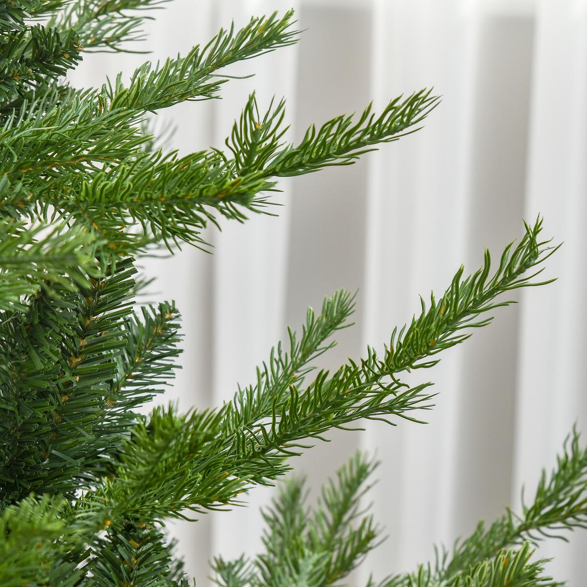 180 cm Weihnachtsbaum Künstlich Christbaum Dichte Zweige für Weihnachtsfest - Grün, Kunststoff (180cm) - HOMCOM