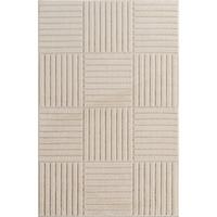 TEPPICH Hochflor RIGI in Creme, mit Cord-Streifen-Patchwork, 80 x 150 cm - Beige, Textil (150/80cm) - KADIMA DESIGN