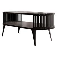 COUCHTISCH Roenni Oval - Multicolor/Schwarz, Holzwerkstoff/Metall (100/50/44cm) - MIRJAN24