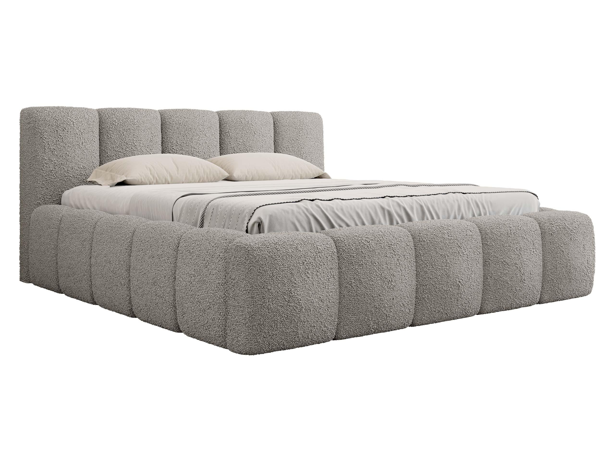POLSTERBETT Kevson Boucle - Grau, Holzwerkstoff/Textil (160/200cm) - MIRJAN24