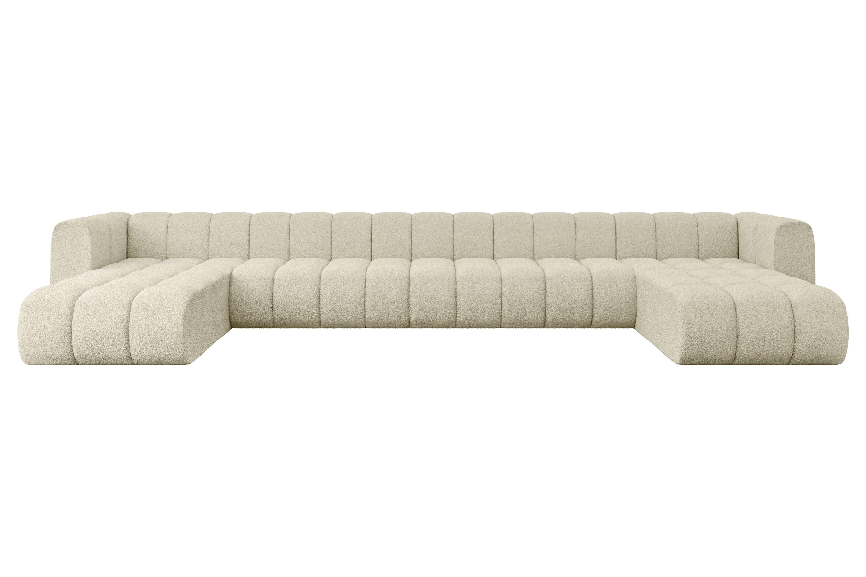 WOHNLANDSCHAFT modulares Sofa Joren-U3 - 501x177x70 cm Beige - Beige, Holzwerkstoff/Textil (501/70/177cm) - ALTDECOR