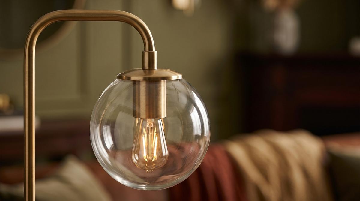 STEHLAMPE BRIXEN Bronze Glas - Bronzefarben, Glas (27/27/146cm) - KAWOLA