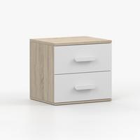 NACHTTISCH JONAS III 22, 55/51/44, 2 Schubladen, Sonoma-Eiche - Sonoma Eiche, Holzwerkstoff (55/44/51cm) - imoebel24