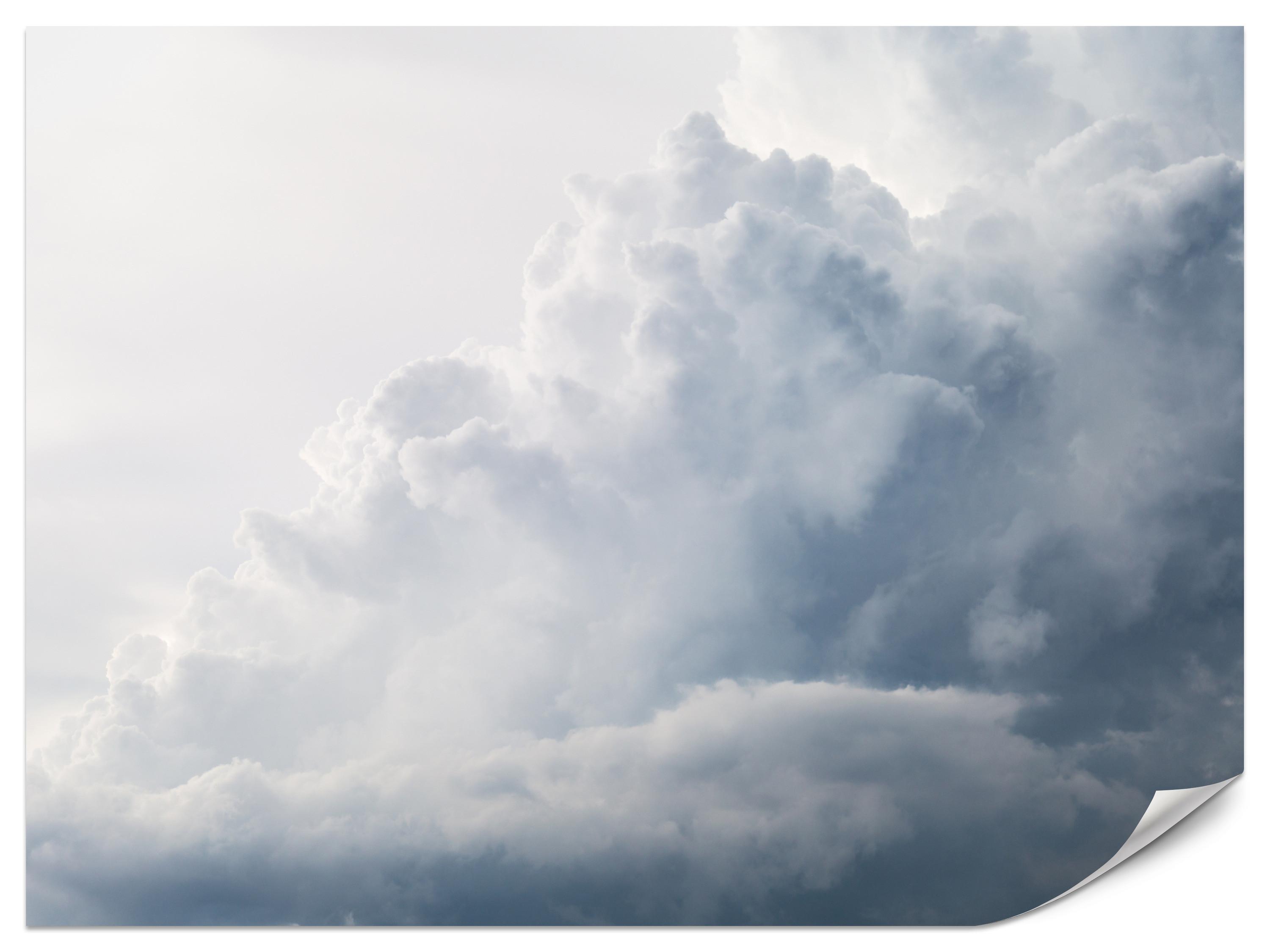 FOTOTAPETE für Schlafzimmer Regenschwül Himmel Wolken Sturm 400x280 - Weiß, Papier (400/280cm) - Muralo
