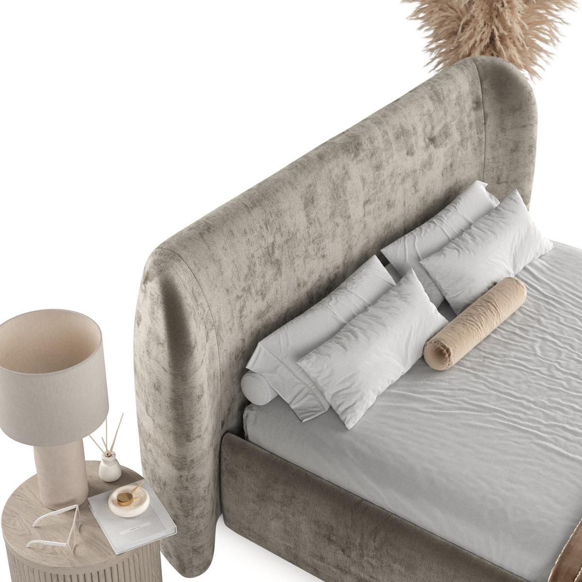 POLSTERBETT Bellano mit Stauraum 140/200 cm Beige im Lotta Stoff - Beige/Schwarz, Holz/Holzwerkstoff (140/200cm) - AltaBeds