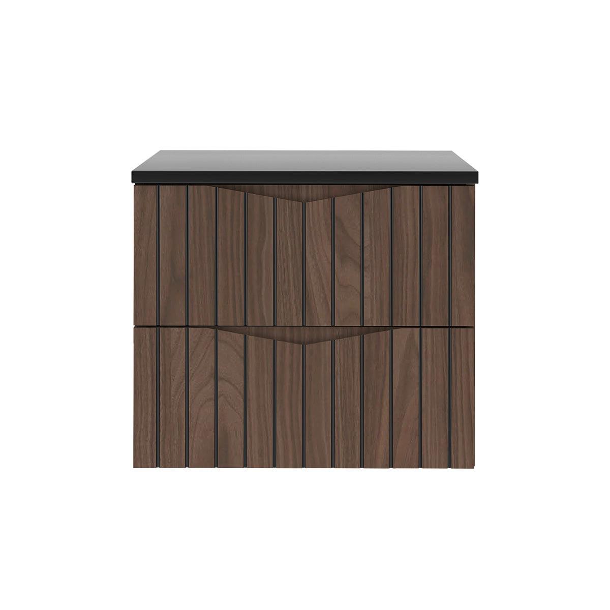 WASCHTISCHUNTERSCHRANK 60.6cm Siena Holz und Schwarz - Schwarz, Holzwerkstoff (60.6/52.2/46.5cm) - Petits-meubles
