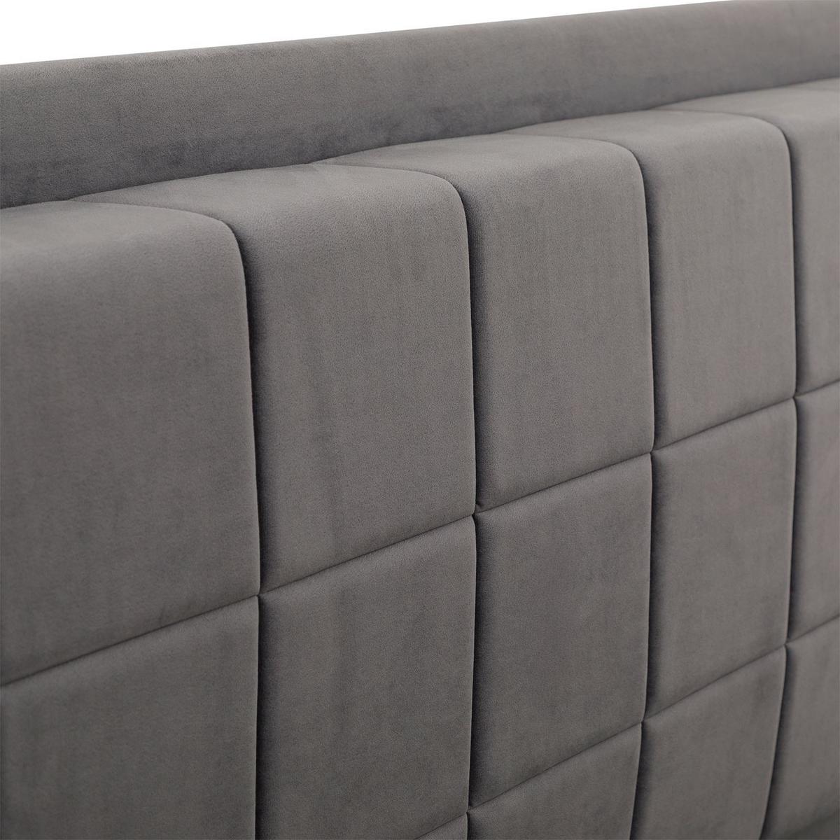 POLSTERBETT YARO 160x200 cm dunkelgrau - Dunkelgrau, Textil (160/200cm) - IDIMEX