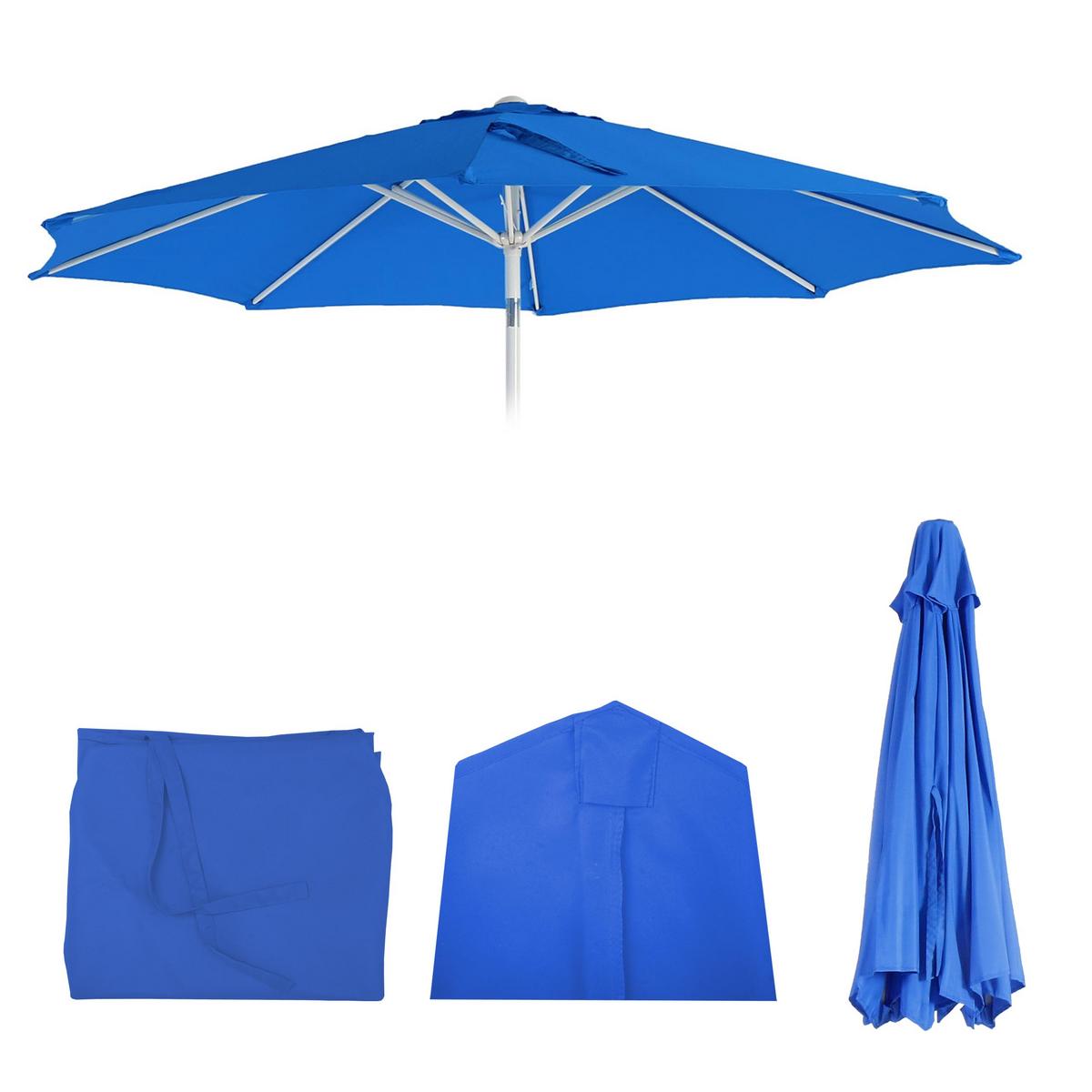 ERSATZ-BEZUG FÜR SONNENSCHIRM I Blau - Blau, Textil (270/270cm) - MCW