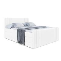BOXSPRINGBETT IDRIKO-Z KING - 180x200 - H3/H4 - Weiß Hochglanz - Weiß Hochglanz, Holzwerkstoff (180/200cm) - ALTDECOR
