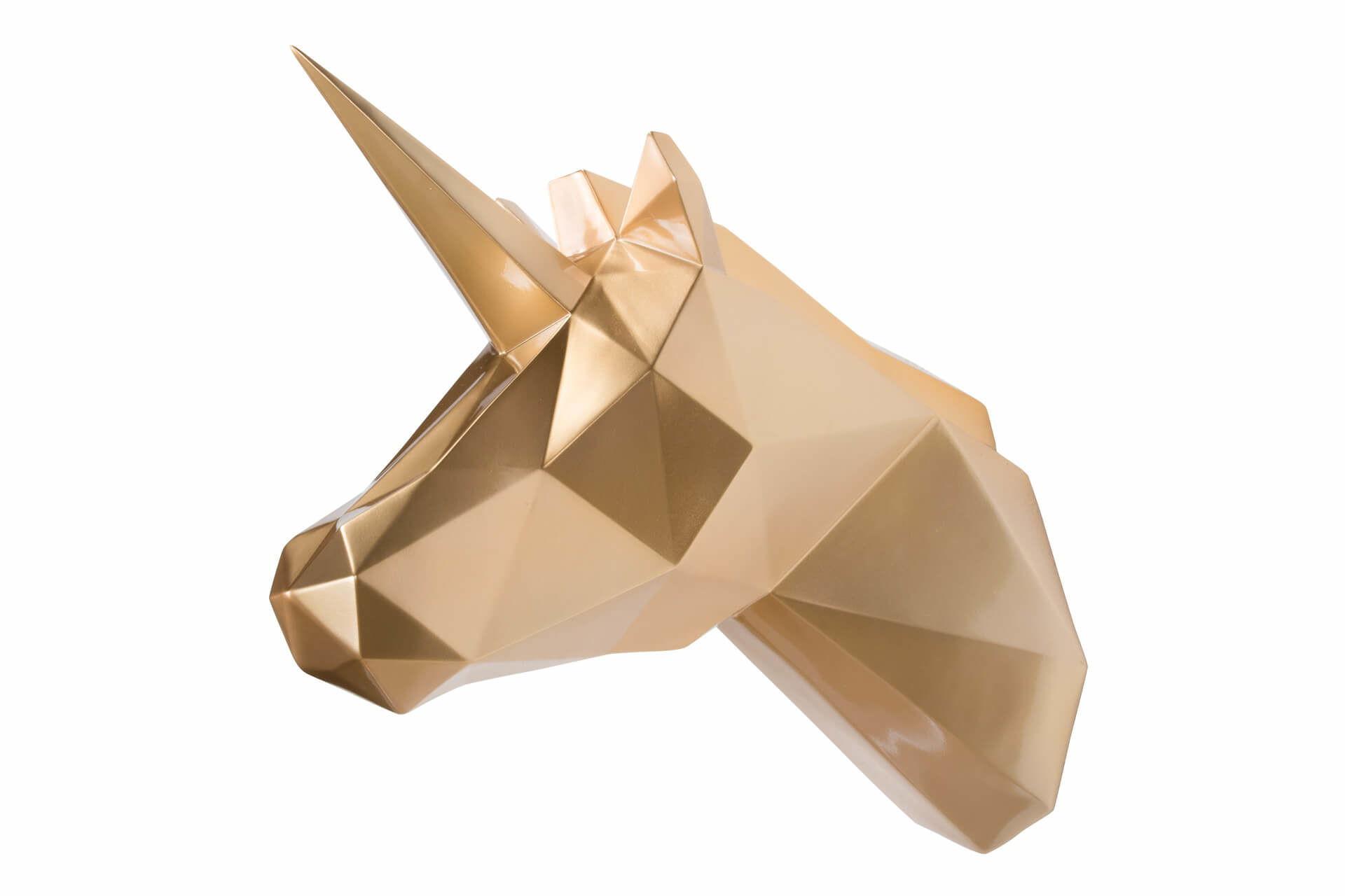 SKULPTUR Gold 17/36 cm - Goldfarben, Stein (2.1/36/40cm) - KUNSTLOFT