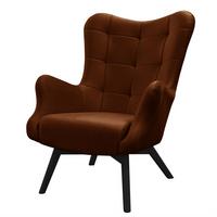 SESSEL SAND mit schwarzen Beinen - Schwarz/Braun, Textil (80/105/86cm) - Lookway