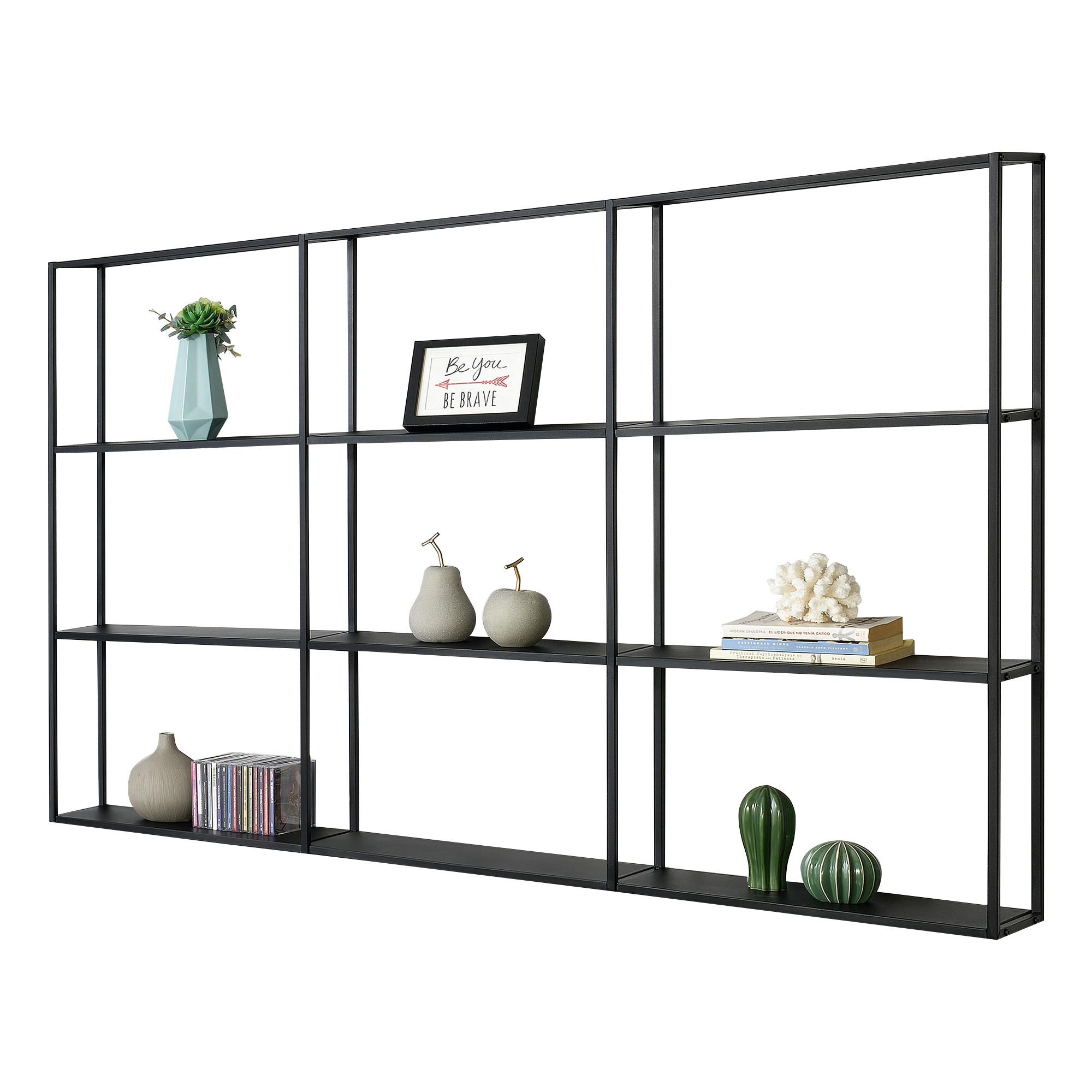 WANDREGAL Jelsa - Schwarz, Metall (160/110/18cm) - [en.casa]