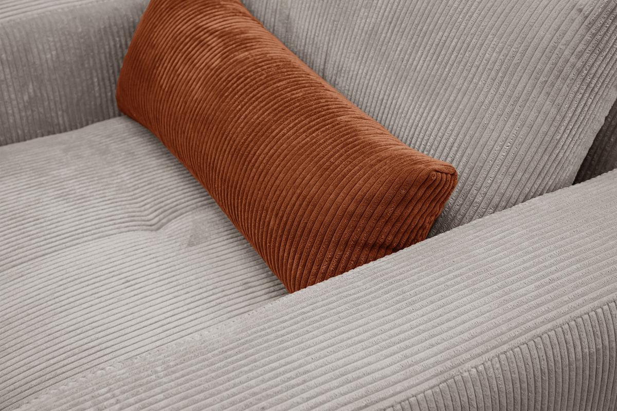 SESSEL OLI in Cordstoff taupe - Taupe, Holz/Textil (130/91/108cm) - Wozimo