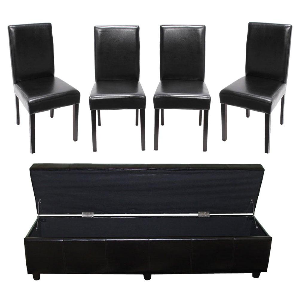 GARNITUR XXL Schwarz 5-teilig-Set - Schwarz, Textil (48/90/56cm) - MCW