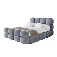 POLSTERBETT mit Bettkasten, Fußteil und Lattenrost, Bett mit Matratze H3/H4 - NOMA-Z 180x200 Grau - Grau, Holzwerkstoff/Textil (180/200cm) - ALTDECOR