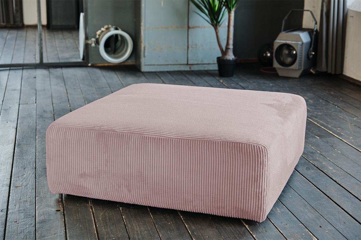 SITZELEMENT MODULSOFA WIOLO SOFT Pink Cord - Schwarz/Rosa, Kunststoff/Textil (111/43/111cm) - KAWOLA