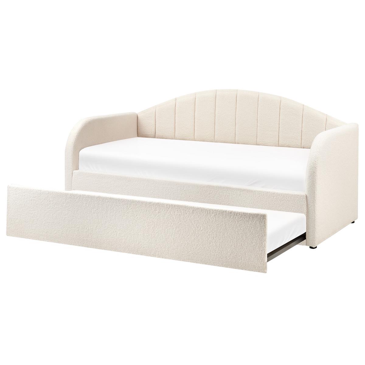 AUSZIEHBETT 90/200 cm Beige Eyburie - Beige, Textil (90/200cm) - Beliani
