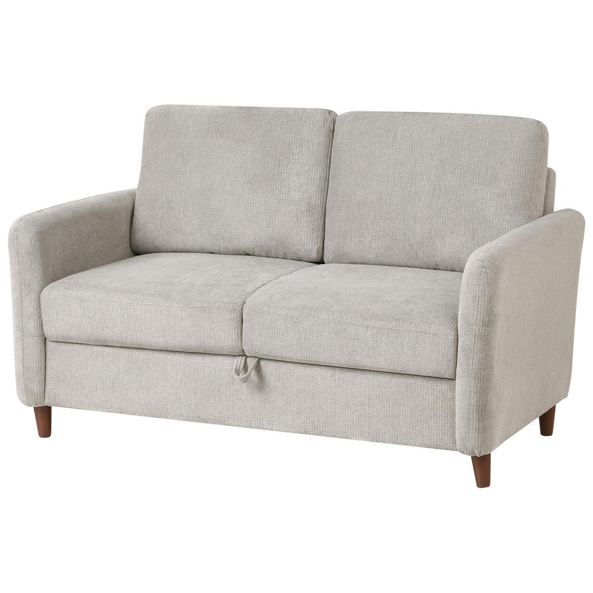 SOFA-SET 5-Sitzer Stoff Grau Mare - Dunkelgrau/Braun, Textil (184/88/77cm) - Beliani