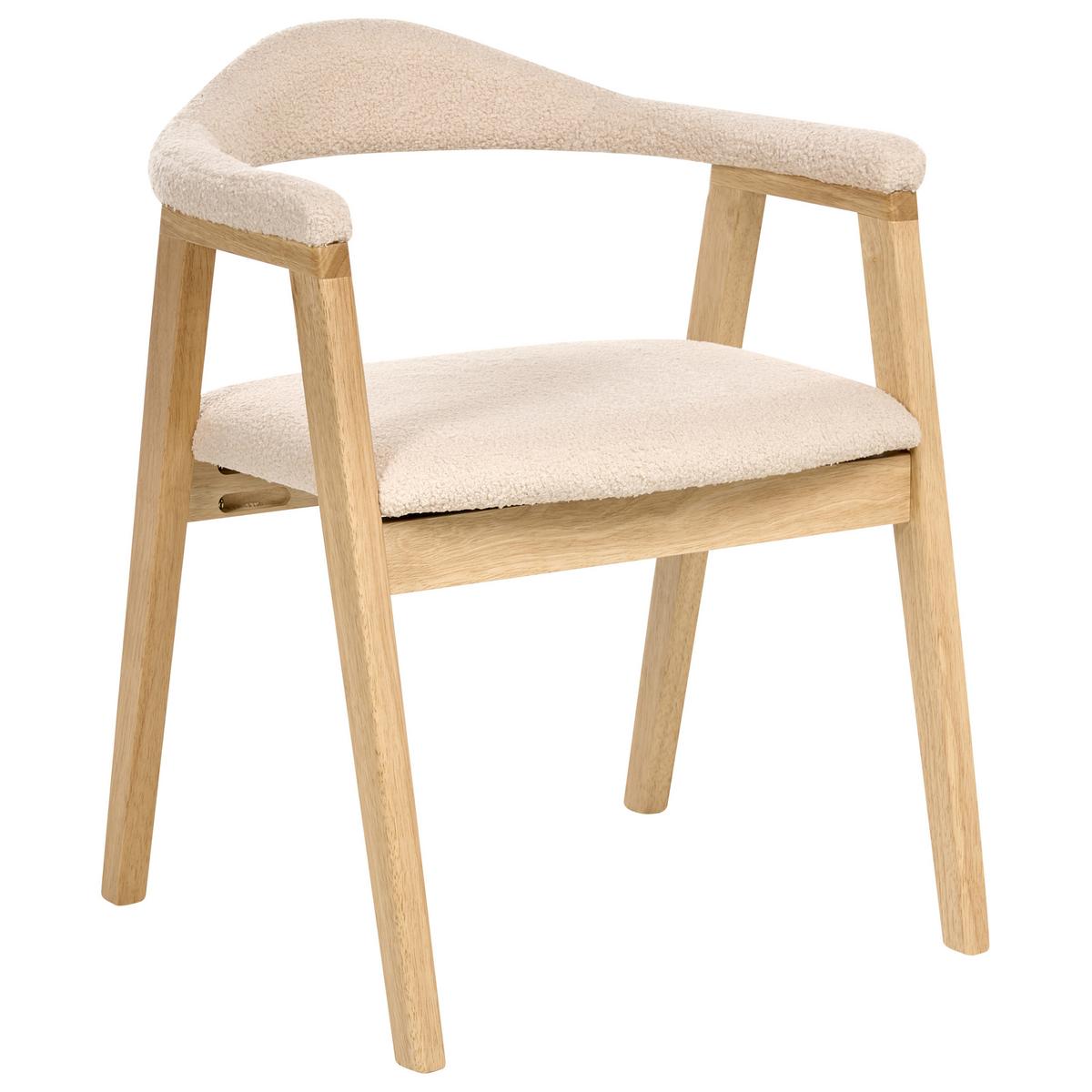 ESSZIMMERSTUHL 2er Set Holz Hellbraun Oneco - Hellbraun/Beige, Holz (56/72/62cm) - Beliani