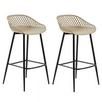 BARHOCKER IREK 2er-Set beige - Beige, Textil (47/99/49cm) - IDIMEX