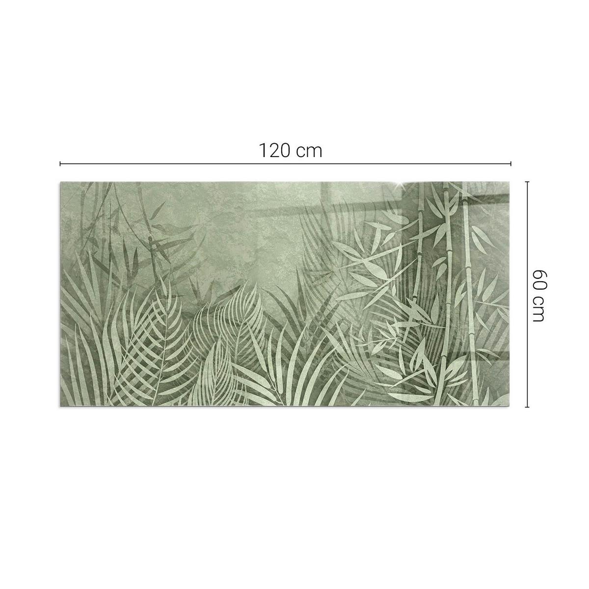GLASPLATTE für Kamin 120x60 cm - Grün, Glas (120/60/0.4cm) - TULUP