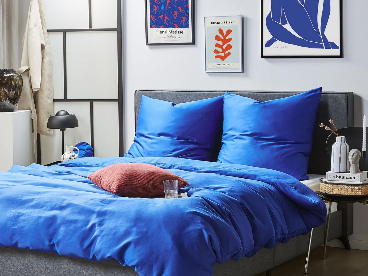BETTWÄSCHE SET Harmonridge 135x200 cm - Blau, Textil (135/200cm) - Beliani