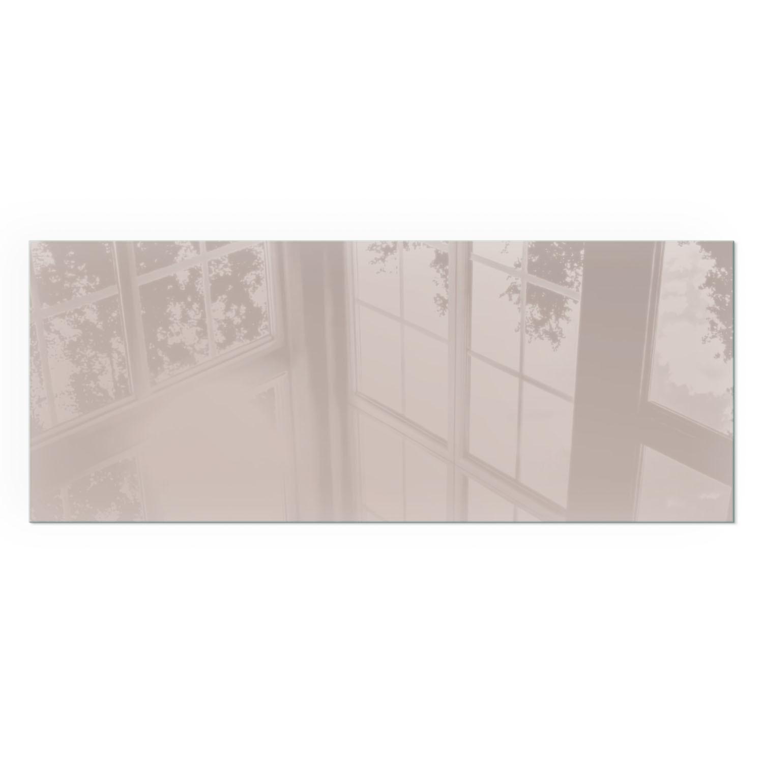 GLASPLATTE für Kamin 125x50 cm - Beige, Glas (125/50/0.4cm) - TULUP