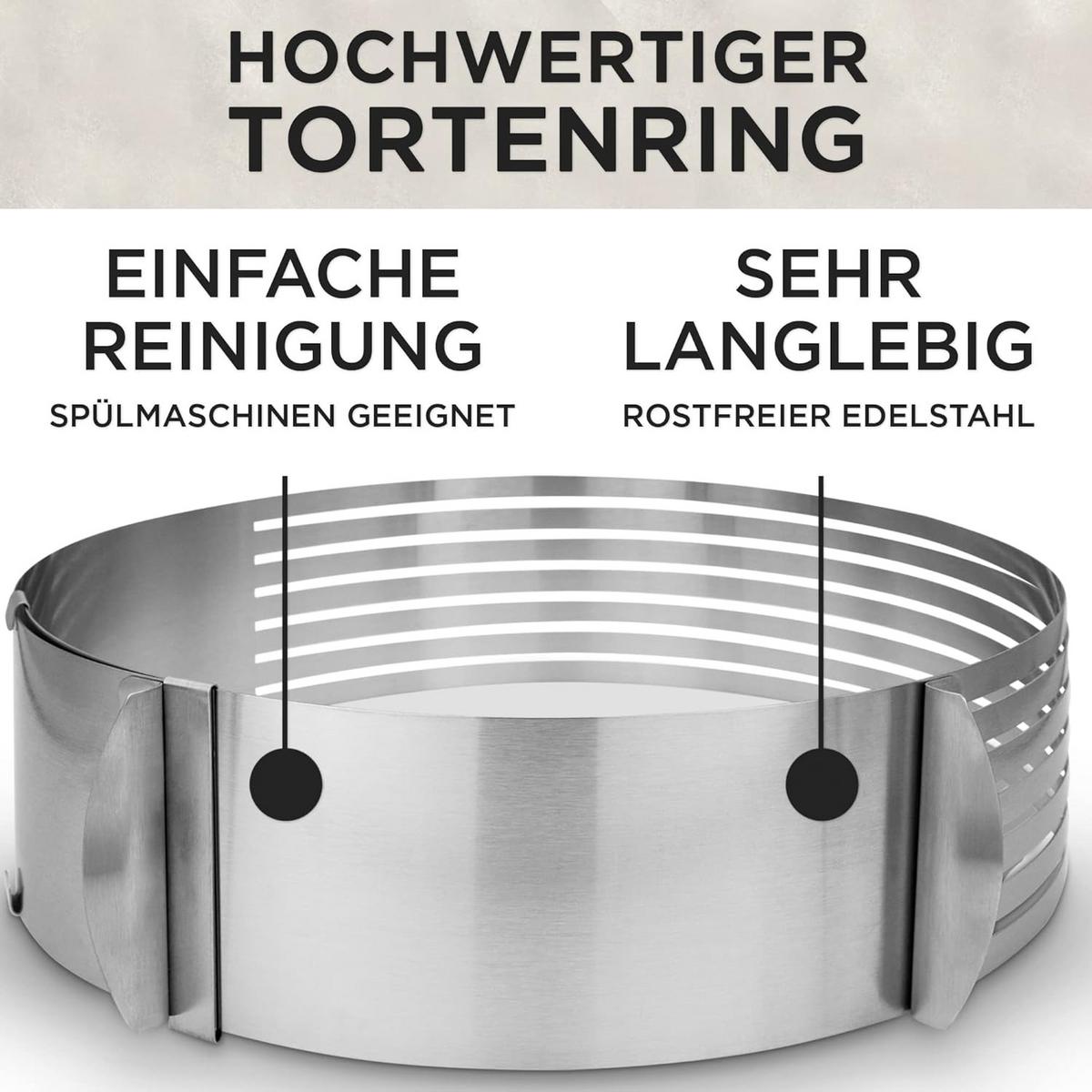 TORTENRING Set - Silberfarben, Metall (30/9/30cm) - Lavur