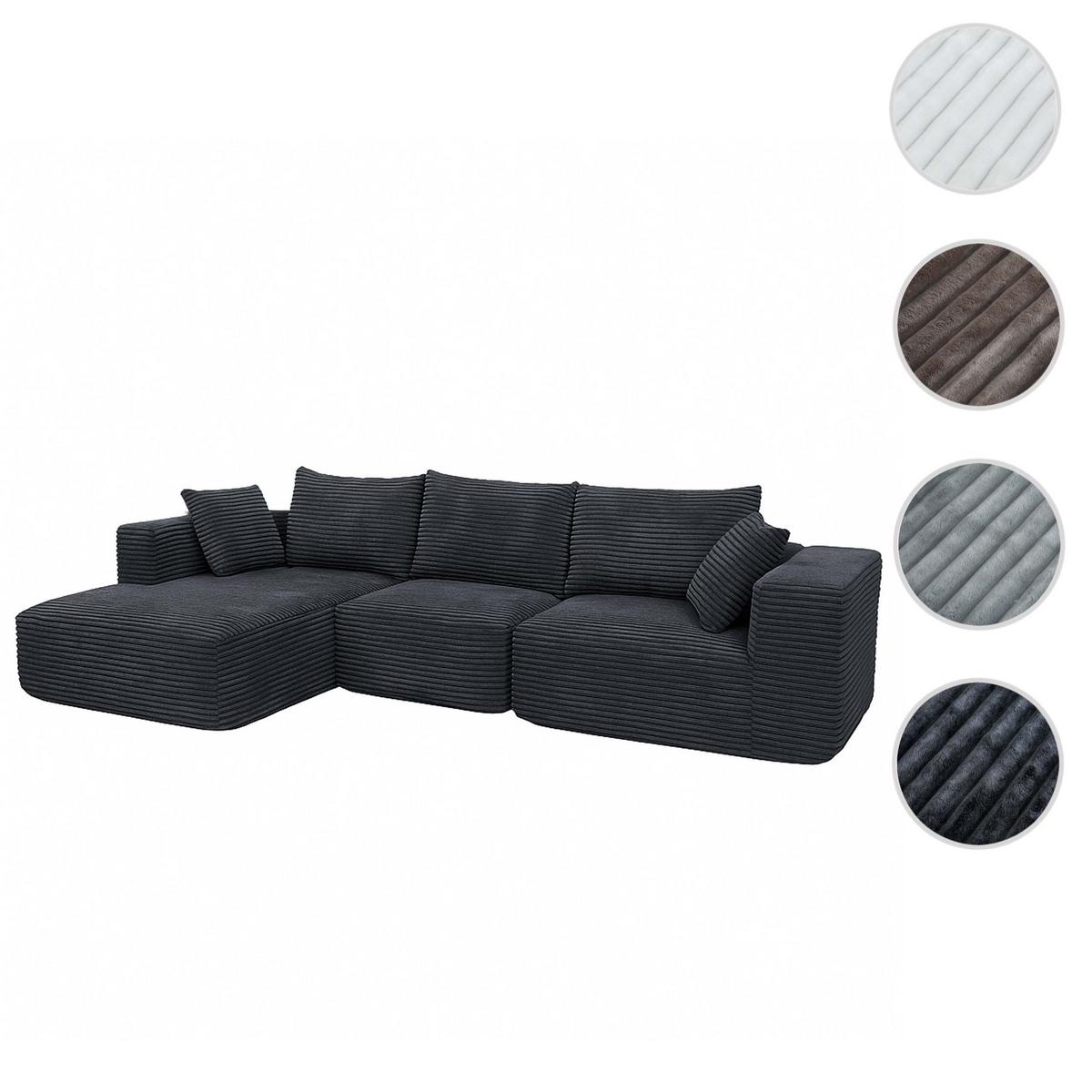 SOFA-GARNITUR Dunkelgrau - Dunkelgrau, Textil (276/58/154cm) - MCW