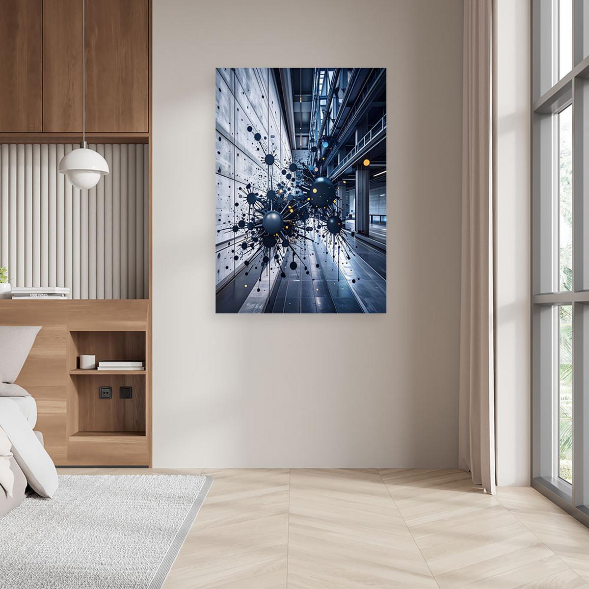 LEINWANDBILD, Alte verlassene Fabrik - Grau, Textil (40/60cm) - Feeby