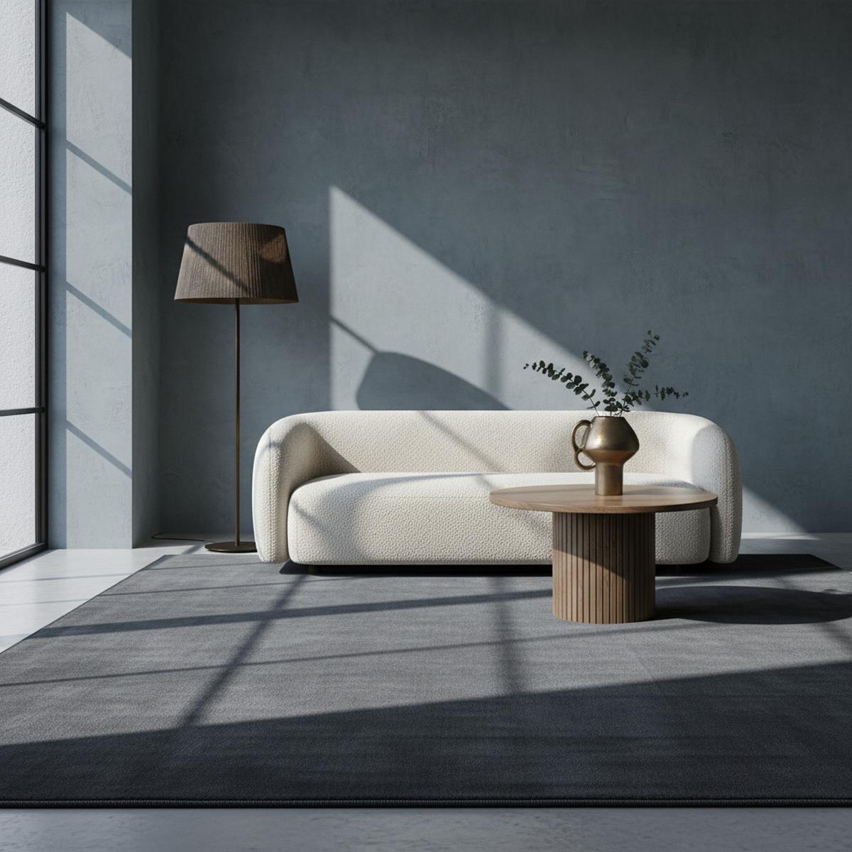 TEPPICH Kurzflor Waschbar LECH in Grau, einfarbig, 240 x 340 cm - Grau, Textil (340/240cm) - KADIMA DESIGN