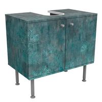 WASCHBECKENUNTERSCHRANK Blauer Korallengrund 60/55/35 cm - Blau, Holzwerkstoff (60/55/35cm) - Bilderwelten