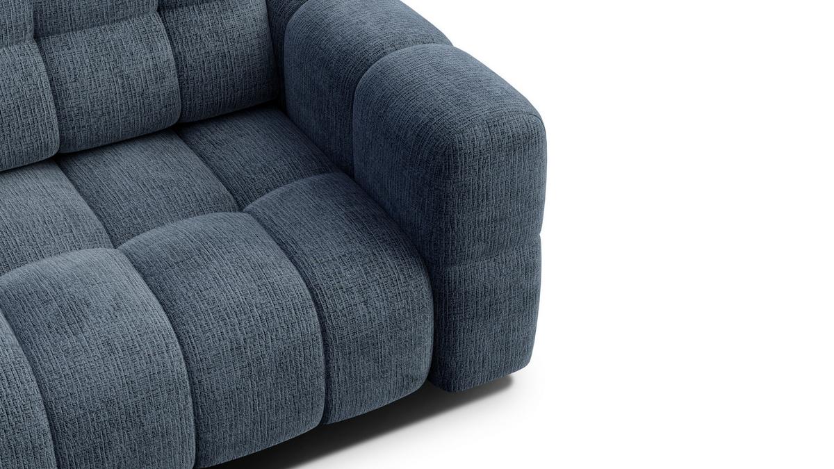 SOFA CLOUDI 2,5-Sitzer, marineblau - Blau/Schwarz, Holz/Textil (211/89/104cm) - Wozimo