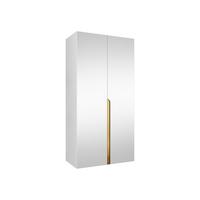 DREHTÜRENSCHRANK Mila III 100 - Goldfarben/Schwarz, Holzwerkstoff/Kunststoff (100/202/52cm) - MIRJAN24