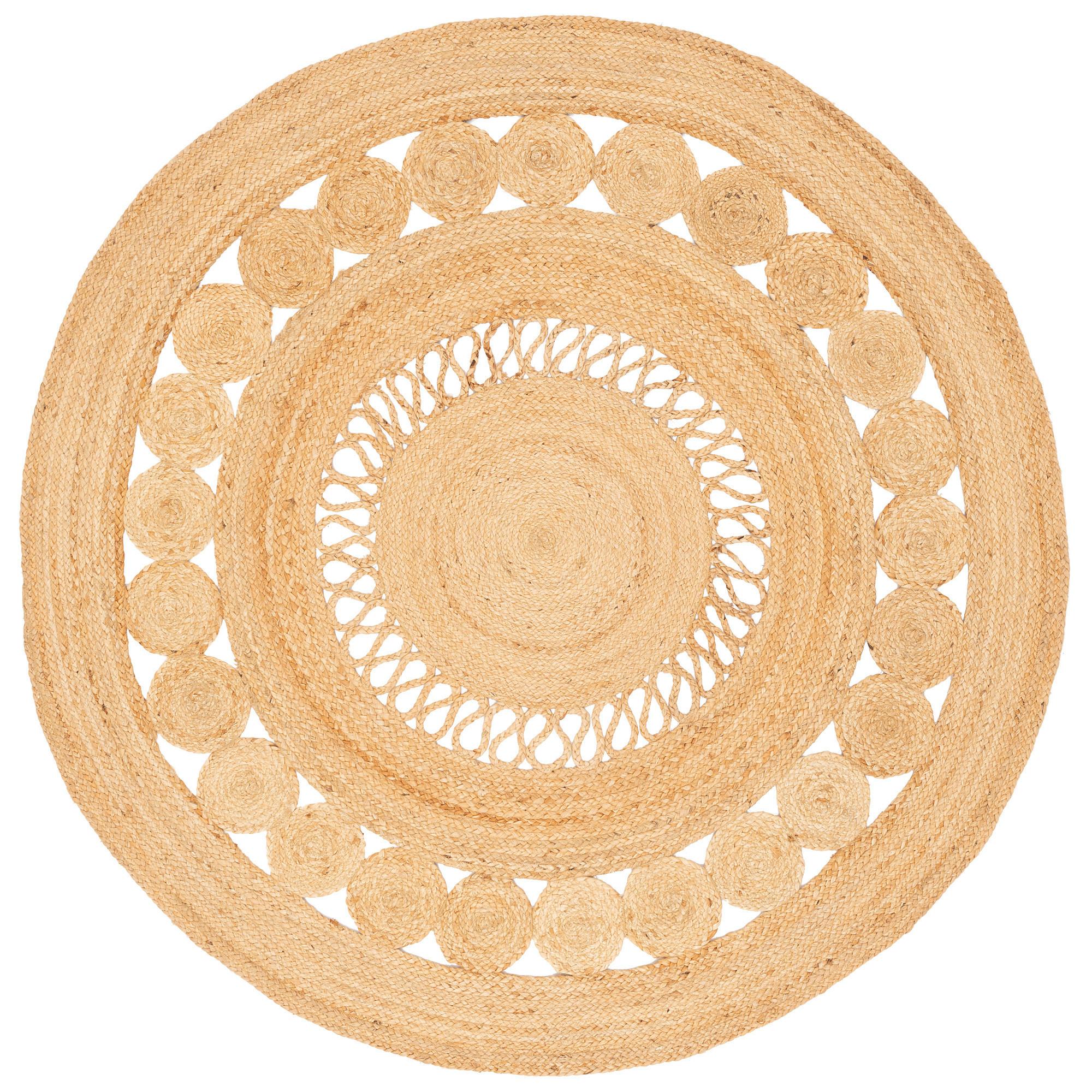 NATURFASER TEPPICH JUTE SALSA MODERN RUND - Beige, Textil (80/80cm) - Pergamon