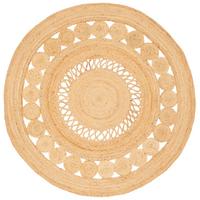 NATURFASER TEPPICH JUTE SALSA MODERN RUND - Beige, Textil (100/100cm) - Pergamon