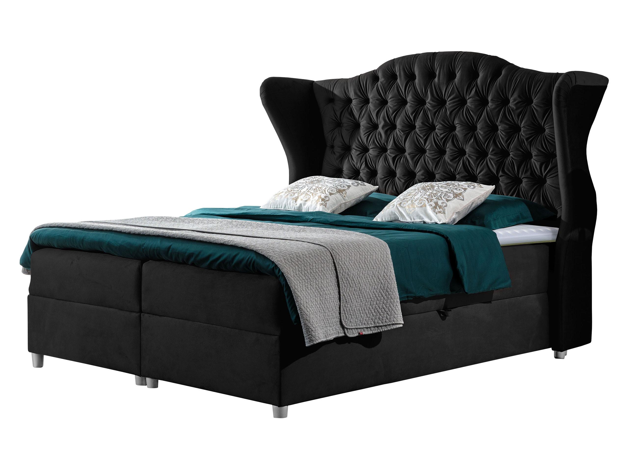 BOXBETT Livia - H3 - Schwarz, Holz (160/200cm) - MIRJAN24
