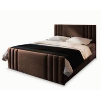 BOXBETT KANES 180x200 cm mit Matratze und Topper - Braun - Braun, Holz (180/200cm) - MASSENO