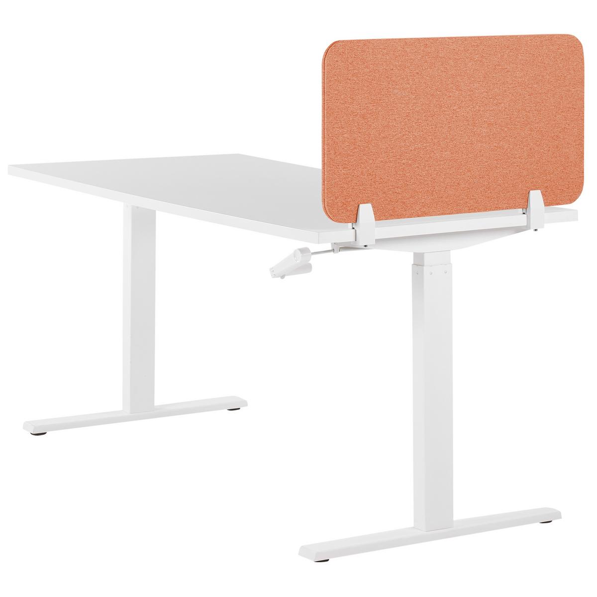 SCHREIBTISCHTRENNWAND 72 x 40 cm Hellrot Wally - Rot, Textil (72/40/2cm) - Beliani